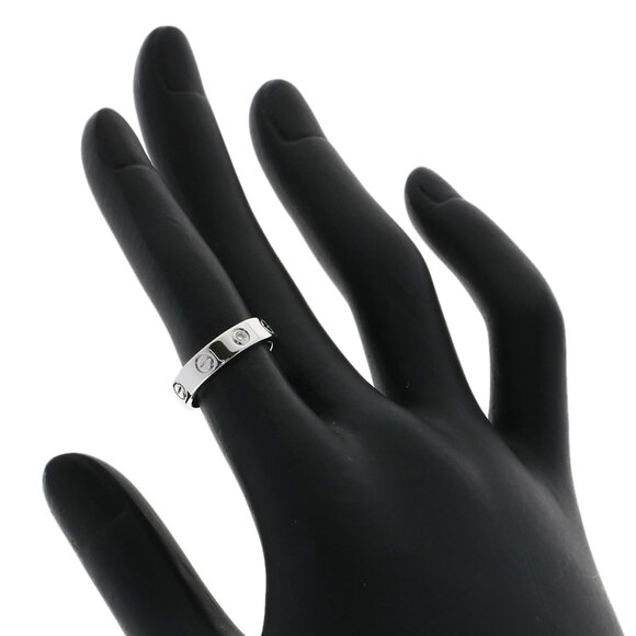 CARTIER 18k Silver Diamond Love Ring #47 - Picture 5 of 8